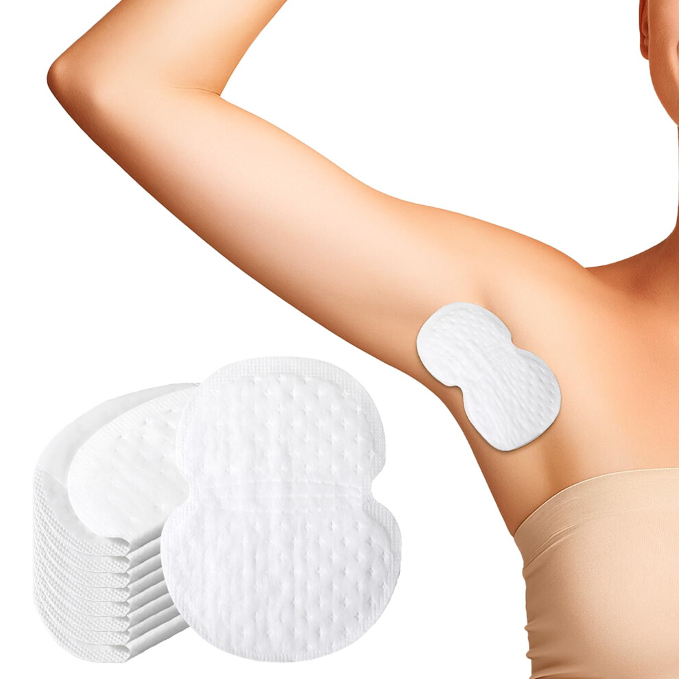 White Armpit Sweat Pads 40 Pcs Disposable Underarm Sweat Guards Odor Blocking Stain Prevention