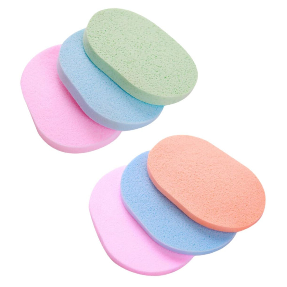 6pcs Facial Cleansing Sponge for Makeup Removal and Gentle Exfoliation, Reusable for Travel