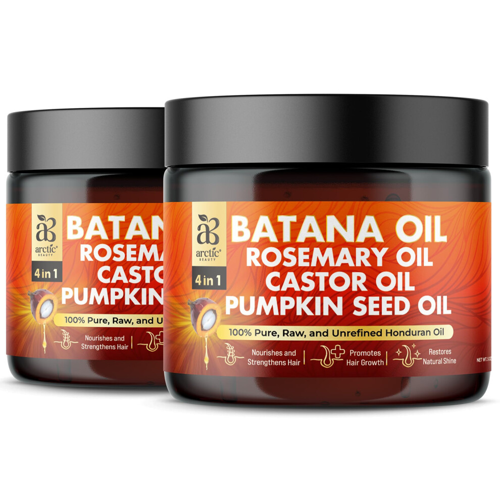 Batana Hair Oil 2 Pack for Hair Growth Boost, Deep Nourishment and Shine, Unrefined Blend for All Hair Types