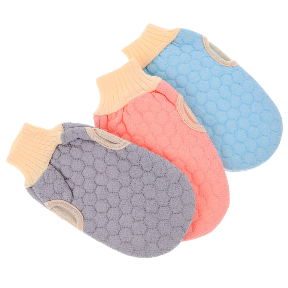 Exfoliating Bath Gloves 3pcs Korean Body Scrub Mitts Deep Clean for Dead Skin and Improved Circulation