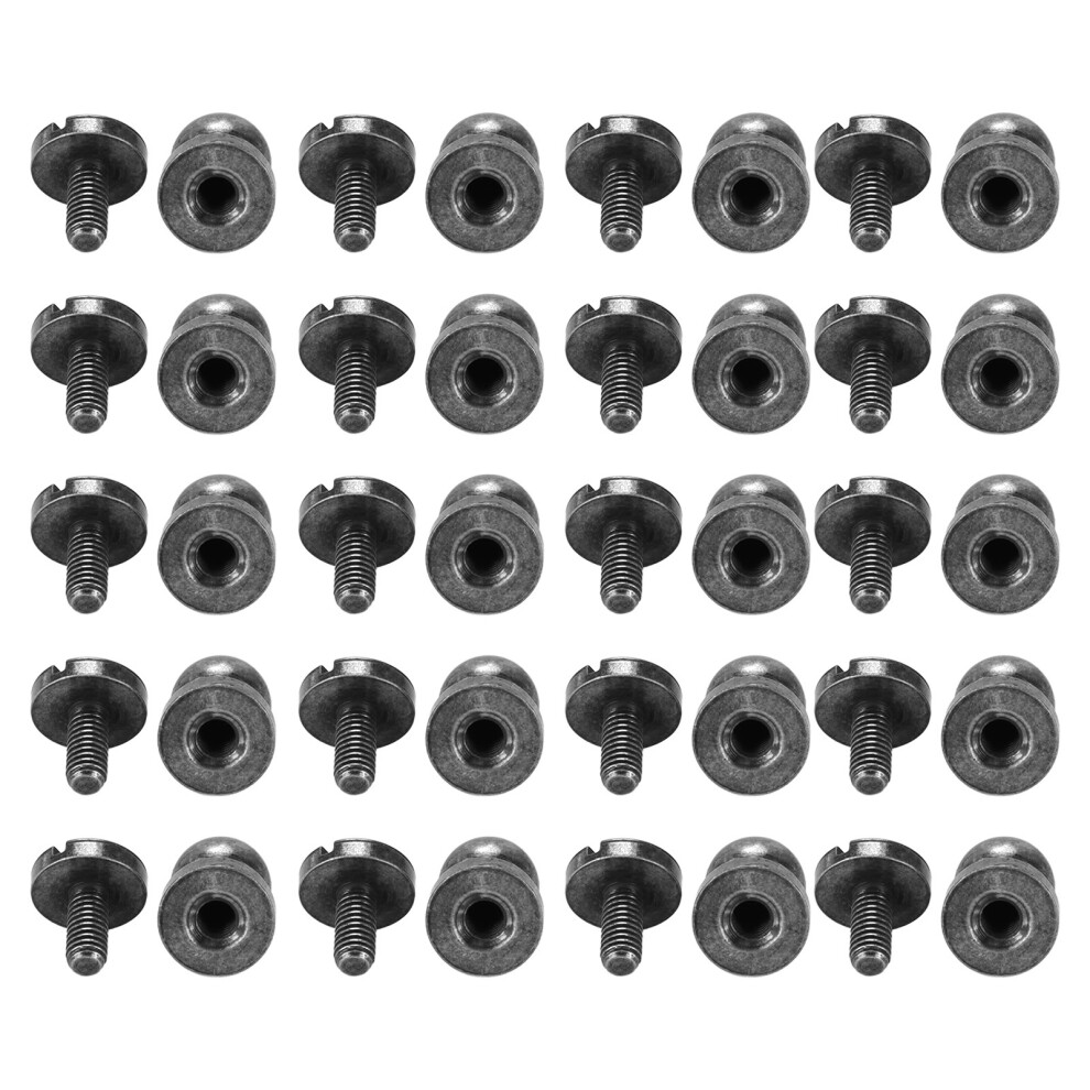 Brass Monk Rivets 7X6mm Round Head Stud Screws 20 Sets Luggage Hardware 3641382387067