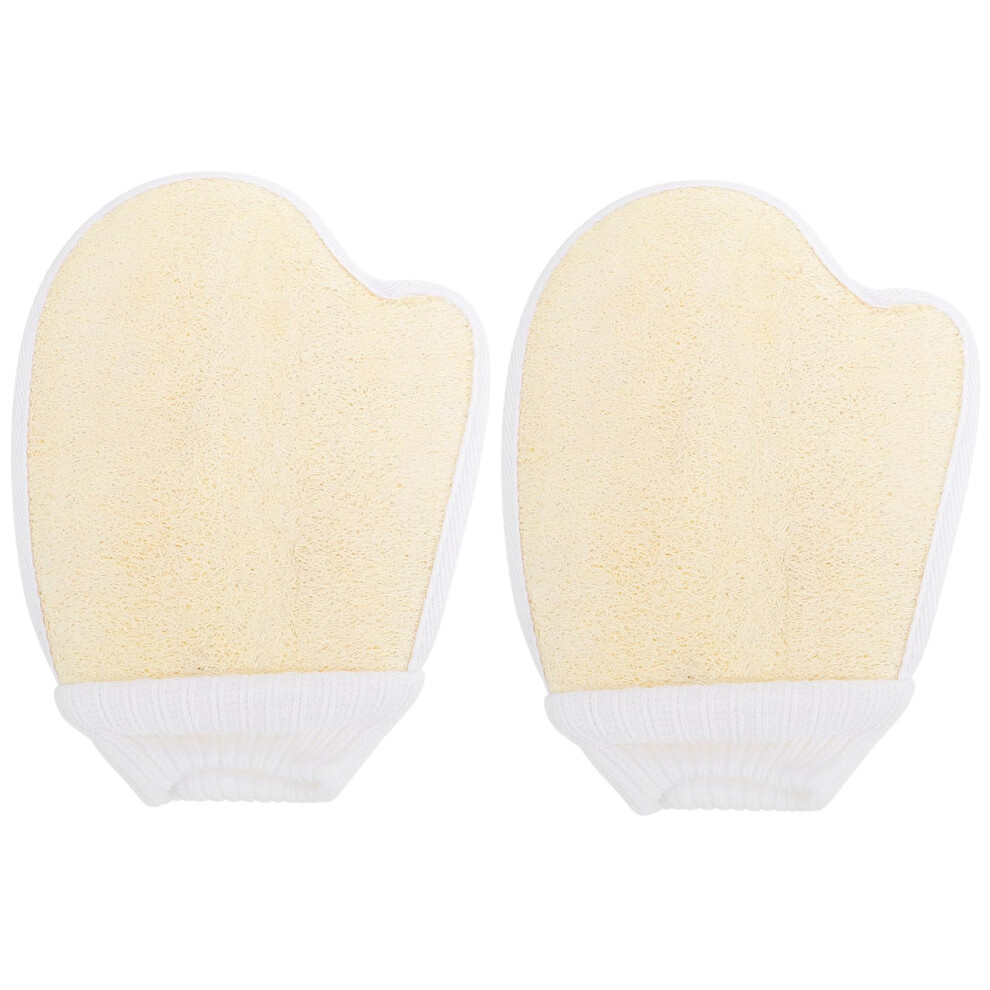 Exfoliating Shower Gloves 2 Pack Loofah Bath Scrubber for Deep Cleaning and Gentle Skin Massage