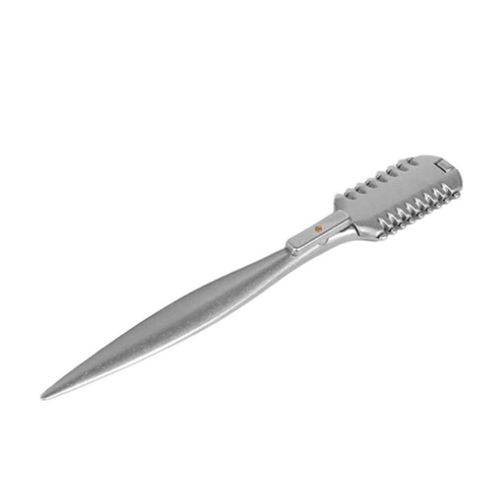 Unisex Doublesided Hair Razor Comb With Metal Cutter For Precision Thinning And Splitend Trimming