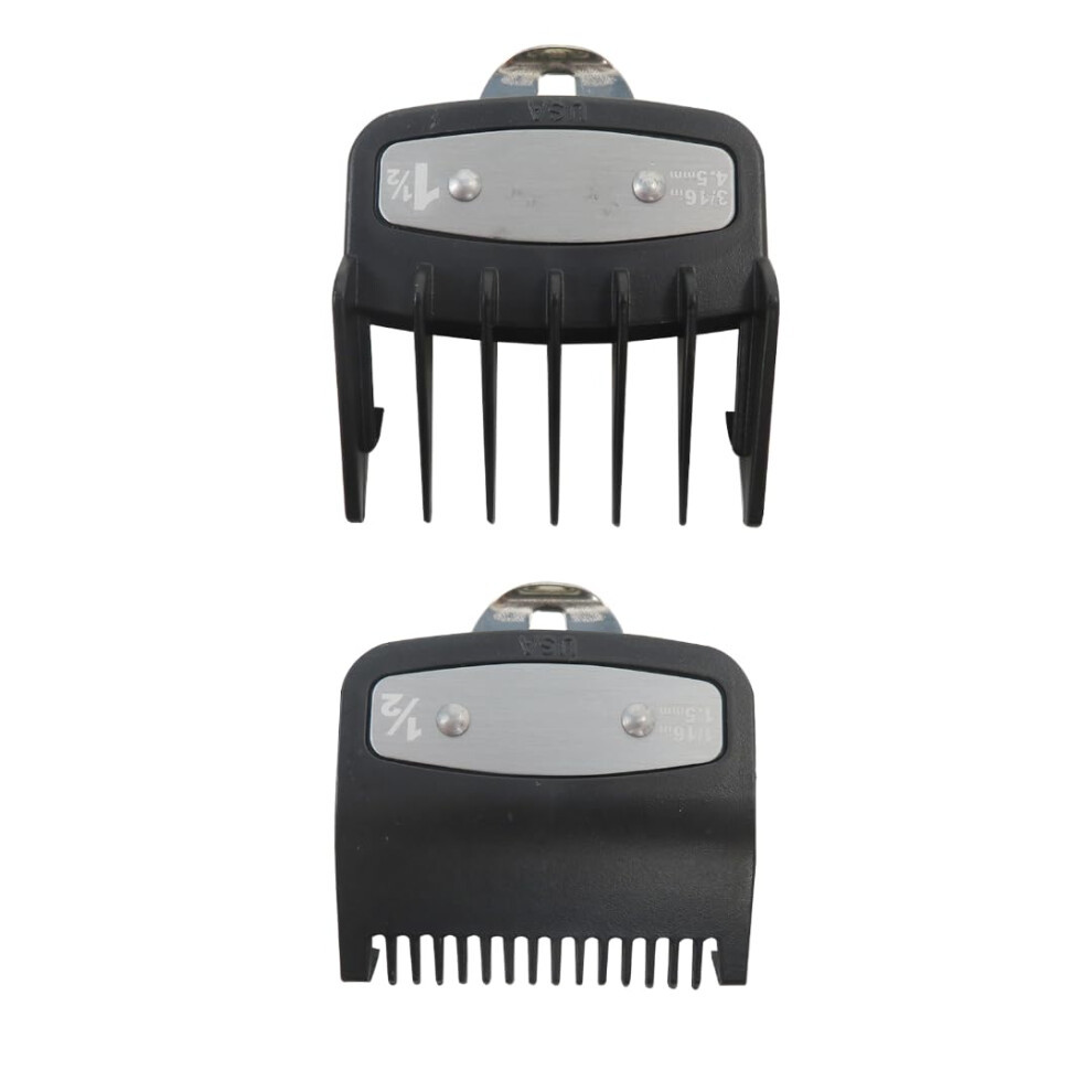 Clipper Guards Metal Attachments 1/16 and 3/16 Inch SnapOn Guides for Precise Trimming for Wahl