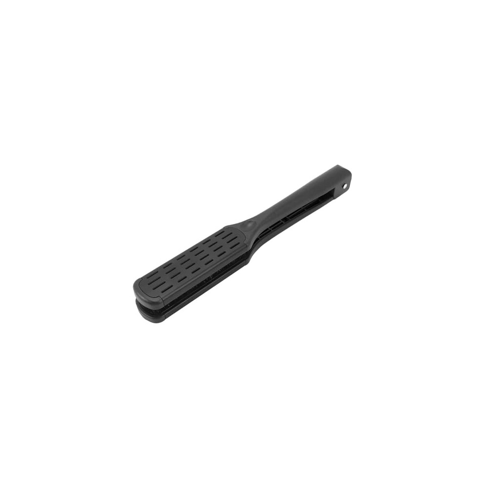 Unisex Black V Shaped Hair Straightening Comb With Hollow Vents, Anti Static Heat Resistant Brush For Fast Drying