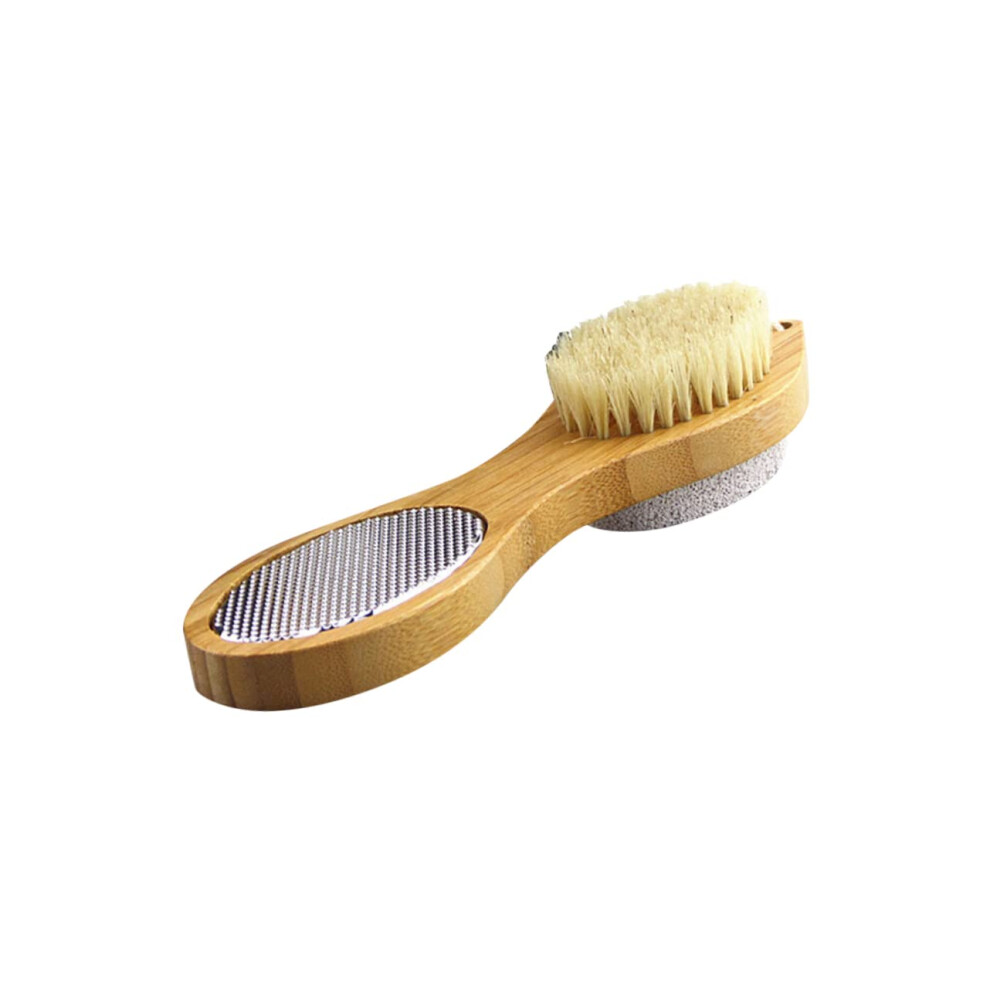 Foot Scrubber with Pumice Stone and Medium Bristle Foot Brush for Dead Skin and Callus Removal