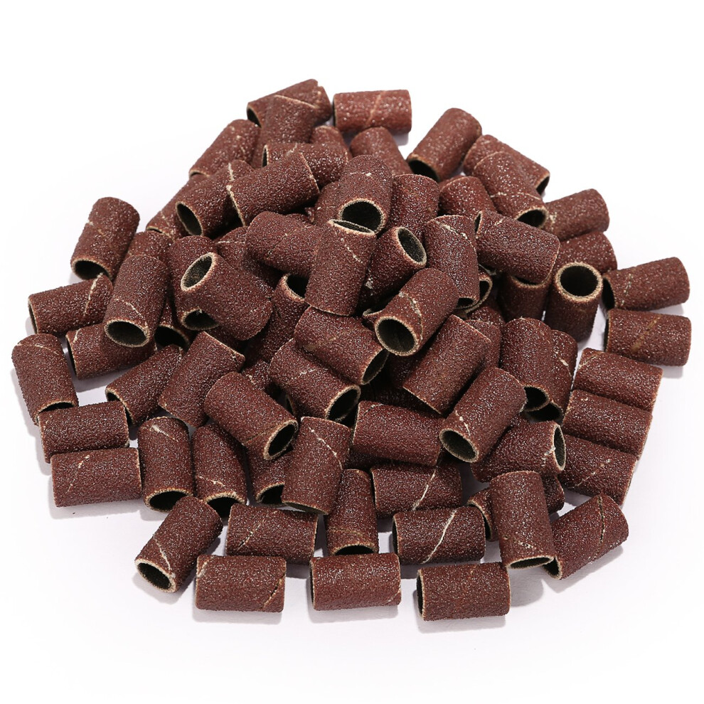 120 Grit Nail Drill Sanding Bands 100pcs for Professional Manicure Pedicure and Acrylic Nail Removal