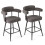 2-Piece Set Swivel Bar Stools, Padded, 360 Rotation, Gray 1