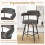 2-Piece Set Swivel Bar Stools, Padded, 360 Rotation, Gray 4