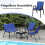 4-Piece Patio Set with Metal Frame & Glass Tabletop 5
