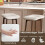 Drehbare Barhocker, 2er-Set, gepolsterte Sitze, braun 4