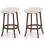 Drehbare Barhocker, 2er-Set, gepolsterte Sitze, braun 1