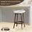 Drehbare Barhocker, 2er-Set, gepolsterte Sitze, braun 2