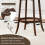Drehbare Barhocker, 2er-Set, gepolsterte Sitze, braun 5