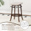 Drehbare Barhocker, 2er-Set, gepolsterte Sitze, braun 3