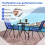 3-Piece Outdoor Bistro Set with Stackable Chairs, Blue 5