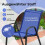 3-Piece Outdoor Bistro Set with Stackable Chairs, Blue 3