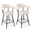 2-Piece White Swivel Bar Stools, 360 Rotating Seats 1