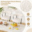 2-Piece White Swivel Bar Stools, 360 Rotating Seats 3