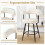 2-Piece White Swivel Bar Stools, 360 Rotating Seats 4