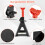 12-Ton Jack Stand Set, Adjustable Height, Heavy Duty 5