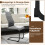 Set of 4 Gray Armless Dining Chairs with High Back 5