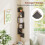 Floating Corner Shelf, 5-Tier Wall-Mounted Storage, Grey 4