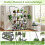 6-Tier Metal Butterfly Plant Stand with Hooks - Black 5
