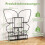 6-Tier Metal Butterfly Plant Stand with Hooks - Black 2