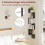 Floating Corner Shelf, 5-Tier Wall-Mounted Storage, Grey 5