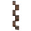 5-Tier Corner Wall Shelf, Floating Design, Rustic Brown 1