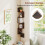5-Tier Corner Wall Shelf, Floating Design, Rustic Brown 4