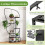 6-Tier Metal Butterfly Plant Stand with Hooks - Black 4