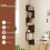 5-Tier Corner Wall Shelf, Floating Design, Rustic Brown 3