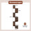5-Tier Corner Wall Shelf, Floating Design, Rustic Brown 2