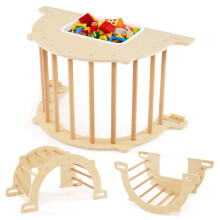 Arco da arrampicata 8 in 1 con contenitore, 90x50x48 cm
