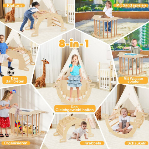 8-in-1 Climbing Arch with Storage Box, 90x50x48 cm 2