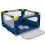 Box pieghevole per bambini con 50 palline e porta con cerniera, blu 1