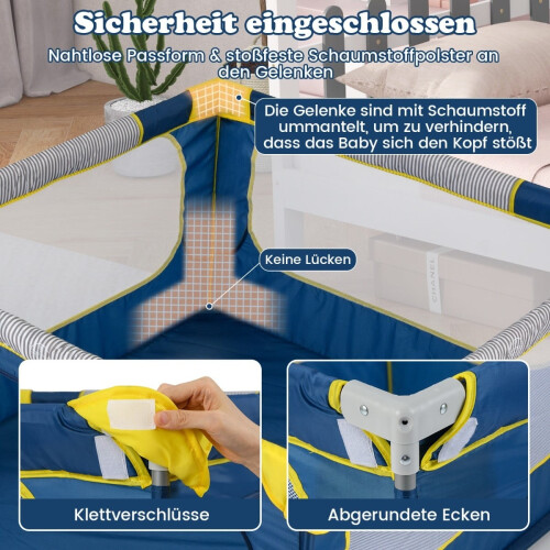 Box pieghevole per bambini con 50 palline e porta con cerniera, blu 2