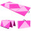 Foldable Gymnastics Mat, 240x117x5 cm, PU Leather, Pink 1