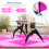 Foldable Gymnastics Mat, 240x117x5 cm, PU Leather, Pink 5