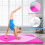 Foldable Gymnastics Mat, 240x117x5 cm, PU Leather, Pink 4
