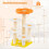 Cat Tree with Sisal Posts and Plush Flower Platforms 2