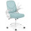 Ergonomic Office Chair, Blue - Foldable Arms, Rocking Function 1