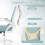 Ergonomic Office Chair, Blue - Foldable Arms, Rocking Function 5