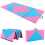 Foldable Gymnastics Mat, 240x117x5cm, Pink/Blue 1