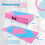 Foldable Gymnastics Mat, 240x117x5cm, Pink/Blue 2