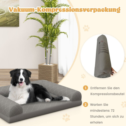 Orthopedic Dog Bed, Medium, Egg Crate Foam, Gray 2