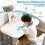 Adjustable Kids Table and Chair Set with Tilt Whiteboard 5