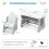 Adjustable Kids Table and Chair Set with Tilt Whiteboard 2